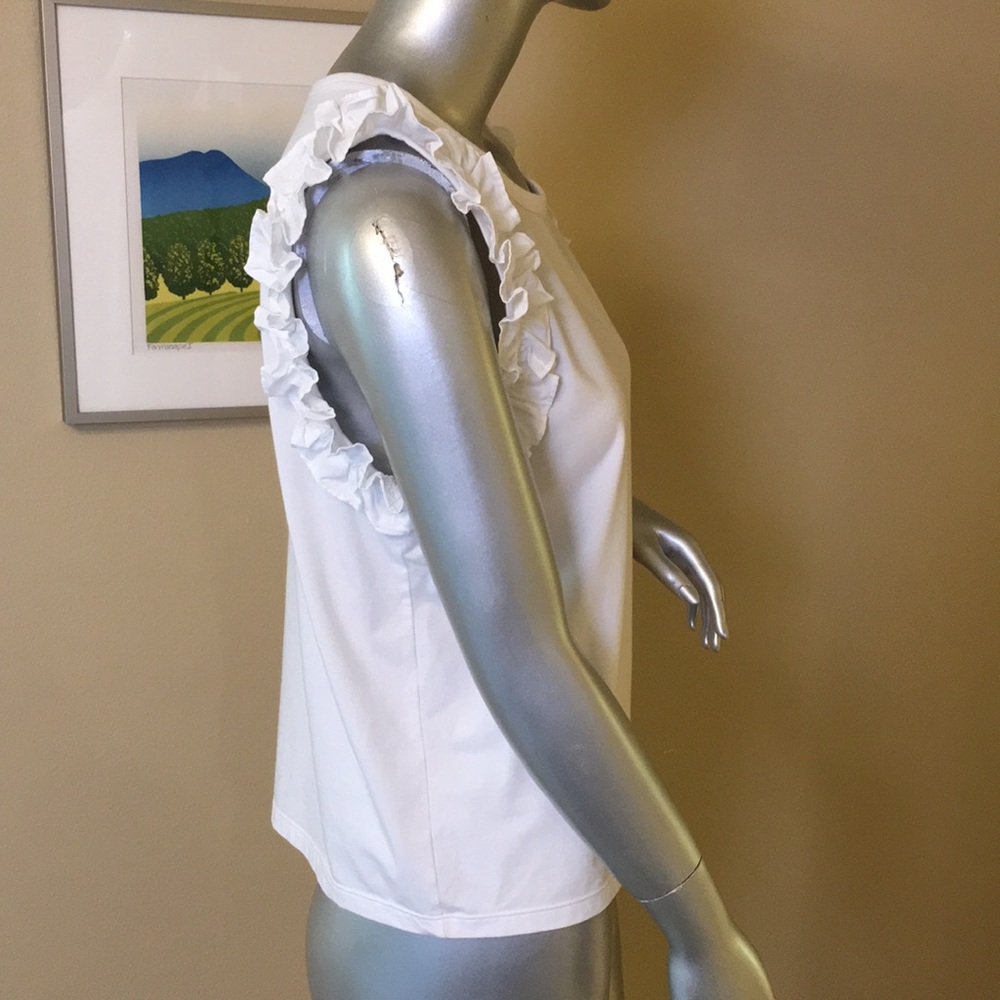 WHBM | Ruffle Trim Tank Color: white - Picture 10 of 11
